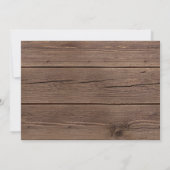 Sunflow Wood BBQ Couples Baby shower Invitation Kaart (Achterkant)