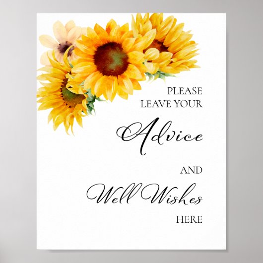 Sunflowe Herfst Vrijgezellenfeest advies en goede  Poster (Voorkant)