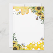 Sunflowe Mama naar Bee Floral Baby shower Kaart (Achterkant)