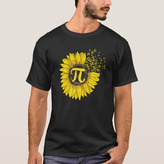 Sunflower 3 14 Pi Number Symbol 100th day of Schoo T-shirt (Voorkant)