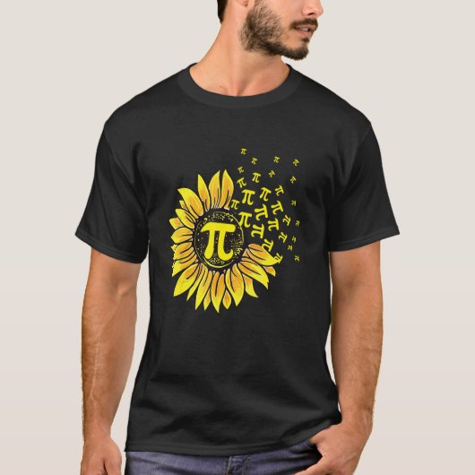 Sunflower 3 14 Pi Number Symbol 100th day of Schoo T-shirt (Voorkant)