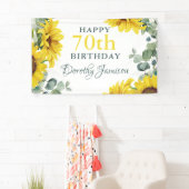 Sunflower 70th Birthday Party Spandoek (Insitu)