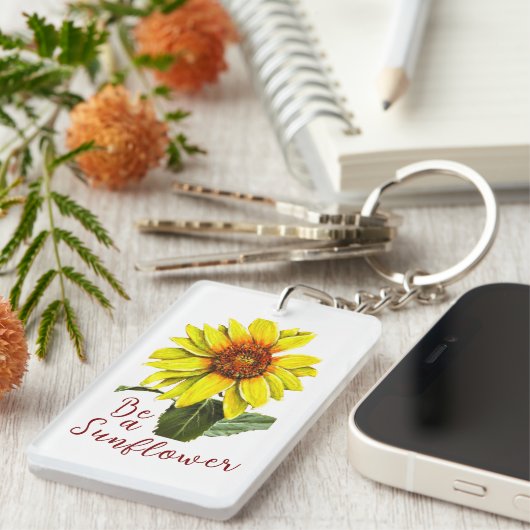 Sunflower Acrylic Keychain (Voorkant Rechts)