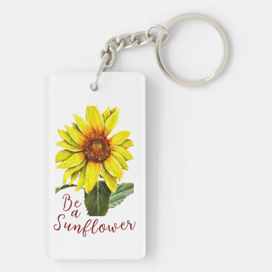 Sunflower Acrylic Keychain (achterkant)