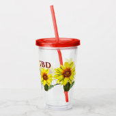 Sunflower Acrylic Tumbler Acryl Drinkbeker (Links)