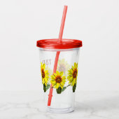 Sunflower Acrylic Tumbler Acryl Drinkbeker (Achterkant)