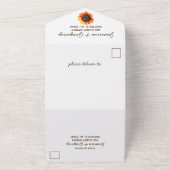 Sunflower All in One Wedding Invitation All In One Uitnodiging (Buitenkant)