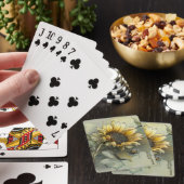 Sunflower and Honey Bee Playing Cards Pokerkaarten (Insitu)
