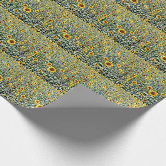 Sunflower and Wildflower Field Cadeaupapier (Hoek)