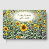 Sunflower and Wildflower Field Memorial Service Gastenboek (Voorkant)