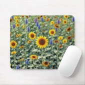 Sunflower and Wildflower Field Muismat (Met muis)