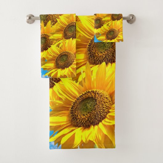 Sunflower Angel Floral Sky Bath Towel sets Bad Handdoek (Insitu)