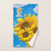 Sunflower Angel Floral Sky Bath Towel sets Bad Handdoek (Handdoek)