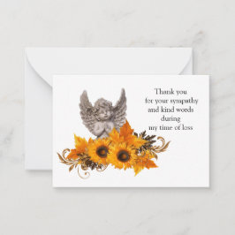Sunflower Angel - Hartelijk dank Notitiekaartje