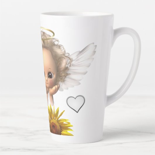 Sunflower Angel Latte Mok (Rechts)
