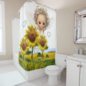 Sunflower Angel Shower Curtain Douchegordijn (In situ)