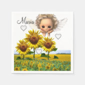 Sunflower Angels Paper Napkins Servet (Voorkant)