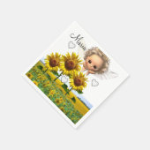 Sunflower Angels Paper Napkins Servet (Hoek)