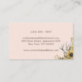 Sunflower Antler Deer Horn Visitekaartje (Achterkant)