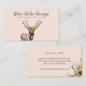 Sunflower Antler Deer Horn Visitekaartje (Voorkant / Achterkant)