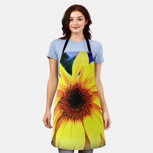 Sunflower Apron Schort (Gedragen)