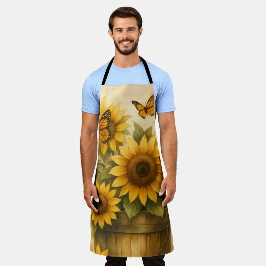 Sunflower Apron Schort (Gedragen)