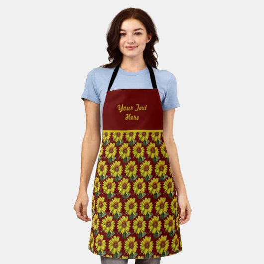 Sunflower Apron Schort (Gedragen)