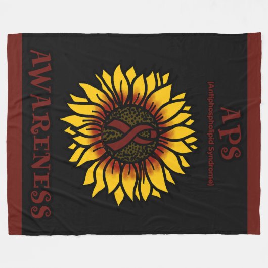 SUNFLOWER...APS FLEECE DEKEN (Voorkant (Horizontaal))