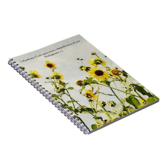 Sunflower Art Bible Verse Prayer Journal Notitiebo Notitieboek (Rechterzijde)