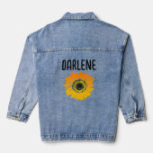 SUNFLOWER ART gepersonaliseerde denim jas Jacket (Achterkant)