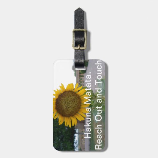 Sunflower Art Print Product aanpassen Bagagelabel (Voorkant verticaal)