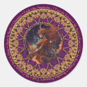 Sunflower Astro Sagittarius Zodiac Affirmations Ronde Sticker (Voorkant)