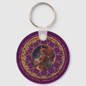 Sunflower Astro Sagittarius Zodiac Affirmations Sleutelhanger (Voorkant)