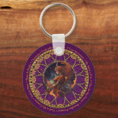 Sunflower Astro Sagittarius Zodiac Affirmations Sleutelhanger (Voorkant)
