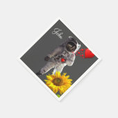 Sunflower Astronaut Paper Napkins Servet (Hoek)