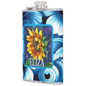 Sunflower at Night Flower Floral Personalized Heupfles (Links)