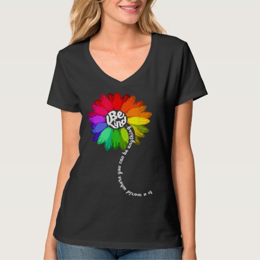 Sunflower Autism Awareness Be Kind Puzzle Mom Supp T-shirt (Voorkant)