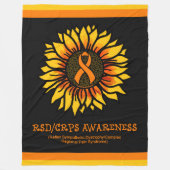Sunflower/Awareness...RSD/CRPS Fleece Deken (Voorkant)