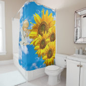 Sunflower Baby Angel Floral Showgordijn Douchegordijn (In situ)