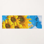 Sunflower Baby Angel Floral Yoga Mat (Voorkant (horizontaal))
