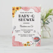 Sunflower Baby Q Baby Shower Kaart (Staand voorkant)