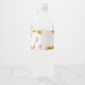 Sunflower Baby Q Baby Shower Waterfles Etiket (Achterkant)