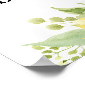 Sunflower Baby shower Girl Welkomstbord Poster (Hoek)