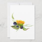 Sunflower Baby shower Invitation Elegant Boho Kaart (Achterkant)