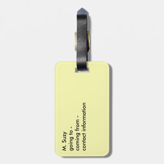 SUNFLOWER BAGAGELABEL TRAVEL GIFT (Achterkant verticaal)