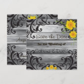 Sunflower Barn Wood Collectie Save the Date (Voorkant / Achterkant)