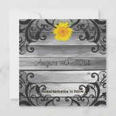 Sunflower Barn Wood Collectie Save the Date (Achterkant)