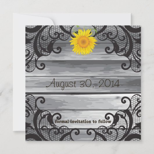 Sunflower Barn Wood Collectie Save the Date (Achterkant)
