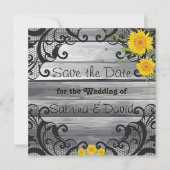 Sunflower Barn Wood Collectie Save the Date (Voorkant)