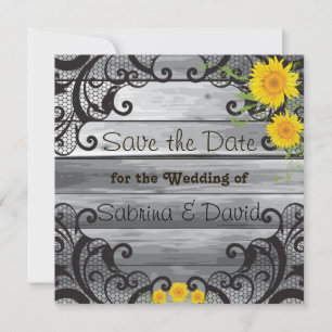 Sunflower Barn Wood Collectie Save the Date